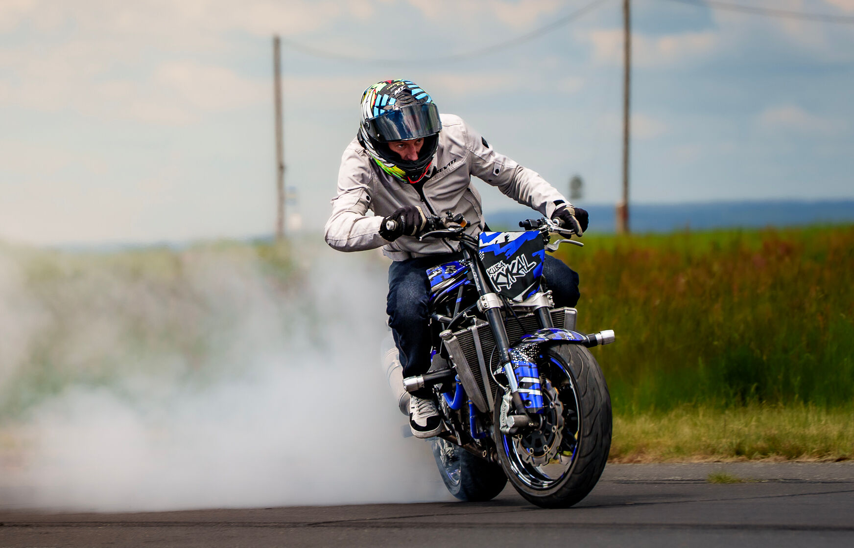 Stunt motorka detail